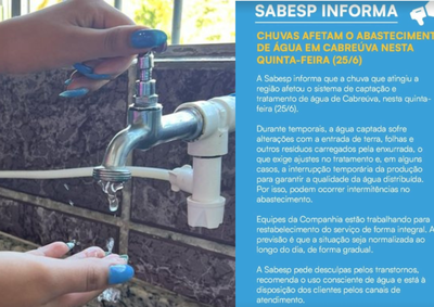 Sabesp diz que chuvas afetaram a capta&ccedil;&atilde;o e o tratamento, mas moradores relatam transtornos e seguem cobrando o retorno da &aacute;gua