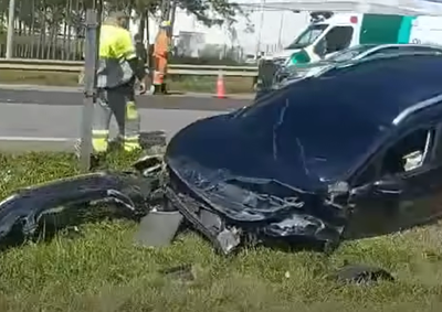 Acidente aconteceu na tarde desta segunda-feira (13) perto do ped&aacute;gio.