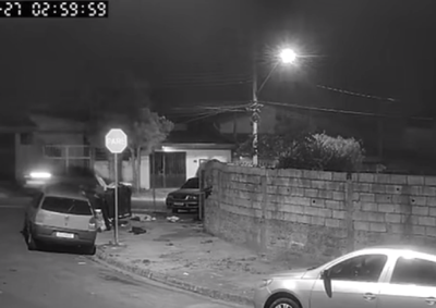 Caso aconteceu por volta das 3h, na Rua Quartzo; propriet&aacute;rio busca imagens de c&acirc;meras para identificar o ve&iacute;culo