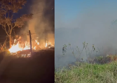 Segundo foco de inc&ecirc;ndio em poucos dias chama aten&ccedil;&atilde;o em meio &agrave;s altas temperaturas e &agrave; baixa umidade registradas na cidade