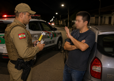 Acidente ocorreu no bairro &Aacute;gua Verde; outro condutor tamb&eacute;m foi autuado por estacionar na contram&atilde;o da via