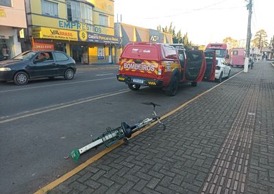 Motorista acompanhou a v&iacute;tima at&eacute; o Pronto Atendimento ap&oacute;s o atendimento realizado pelos bombeiros