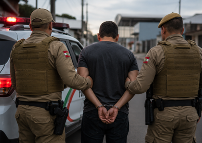 Homem foi localizado em seu local de trabalho e conduzido ao Pres&iacute;dio Regional de Canoinhas para cumprimento da pena