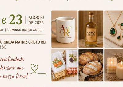 Evento ser&aacute; realizado no Pavilh&atilde;o da Igreja Matriz Cristo Rei com entrada gratuita e programa&ccedil;&atilde;o nos dois dias