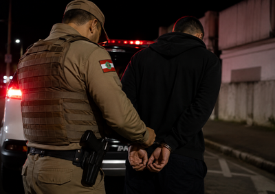 Policiais realizavam rondas pela Rua Felipe Schmidt quando abordaram o homem e descobriram a ordem judicial