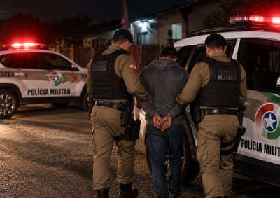 Suspeito foi preso e conduzido &agrave; Delegacia de Pol&iacute;cia Civil; arma e muni&ccedil;&otilde;es foram apreendidas