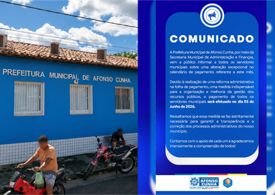Em comunicado, o poder executivo do munic&iacute;pio alegou reforma administrativa na folha de pagamento