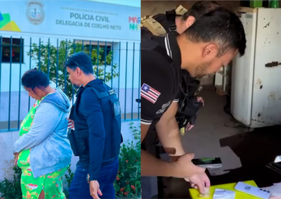 Nas imagens, &eacute; poss&iacute;vel ver os agentes realizando buscas na resid&ecirc;ncia de uma das mulheres alvo da a&ccedil;&atilde;o e no local onde funcionava um provedor de internet