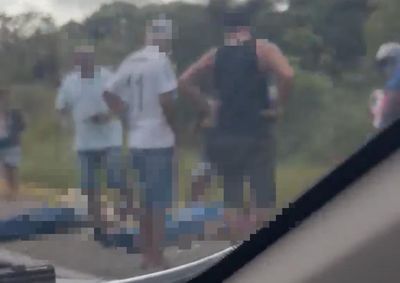 Imagens registraram v&iacute;timas no ch&atilde;o; SAMU foi acionado para o atendimento