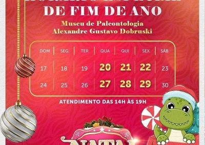 Descubra como os dinossauros celebravam o Natal, explore exposi&ccedil;&otilde;es especiais tem&aacute;ticas e mergulhe em um universo encantador