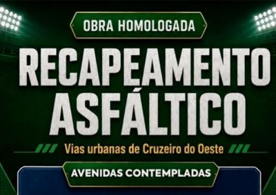 Evento marca o in&iacute;cio de investimento de R$ 2,6 milh&otilde;es em importantes vias urbanas de Cruzeiro do Oeste.