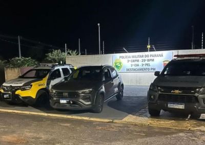 Dois homens foram presos em Douradina ap&oacute;s abordagem a ve&iacute;culo furtado no estado de S&atilde;o Paulo.