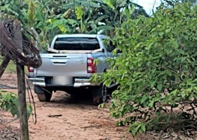 Caminhonete havia sido furtada pr&oacute;ximo ao Norospar e foi localizada horas depois em propriedade rural.