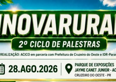 2&ordm; Ciclo de Palestras acontece nesta sexta-feira (28), em Cruzeiro do Oeste, com temas voltados &agrave; produ&ccedil;&atilde;o rural, gest&atilde;o e desenvolvimento do campo.