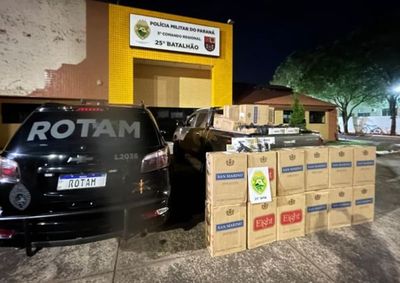Suspeito fugiu pulando muros e n&atilde;o foi localizado; preju&iacute;zo estimado ao crime chega a R$ 210 mil, segundo a PM.