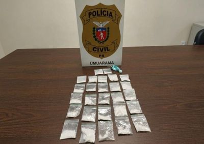 Abordagem da Pol&iacute;cia Civil ocorreu no Jardim Top&aacute;zio. Suspeito de 33 anos usava tornozeleira eletr&ocirc;nica e j&aacute; tinha antecedente por tr&aacute;fico.