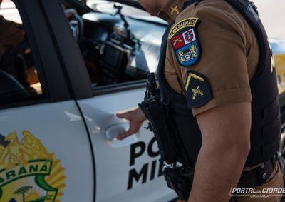 Pol&iacute;cia Militar cumpriu mandado de pris&atilde;o relacionado &agrave; regress&atilde;o cautelar de regime; homem foi encaminhado &agrave; delegacia de Umuarama.