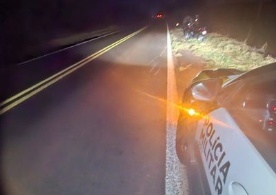 Condutor perdeu o controle da Honda CB300 e caiu na pista; v&iacute;tima foi socorrida pelo SAMU e encaminhada ao Hospital Municipal de Rondon