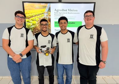 Projeto AgroBot Vision desenvolvido no Col&eacute;gio Cleoracy Aparecida Gil conquistou o 17&ordm; lugar entre 32 finalistas da categoria Rob&oacute;tica &ndash; Ensino M&eacute;dio