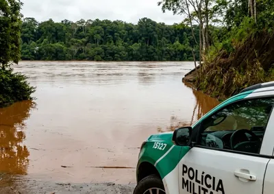 Pol&iacute;cia Ambiental orienta moradores ribeirinhos e acompanha a situa&ccedil;&atilde;o diante da cheia na regi&atilde;o de Ivat&eacute;