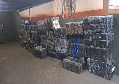 Forte cheiro vindo do ve&iacute;culo chamou a aten&ccedil;&atilde;o dos policiais. Condutor foi preso e disse que a carga seguiria para Curitiba.