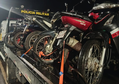 Equipes da Pol&iacute;cia Militar realizaram bloqueios de tr&acirc;nsito e encontraram irregularidades que n&atilde;o puderam ser regularizadas durante as abordagens.