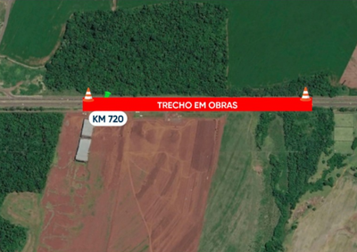 Restri&ccedil;&atilde;o come&ccedil;a sexta-feira, no sentido Cascavel, e ser&aacute; acompanhada por sinaliza&ccedil;&atilde;o provis&oacute;ria durante a execu&ccedil;&atilde;o dos servi&ccedil;os.