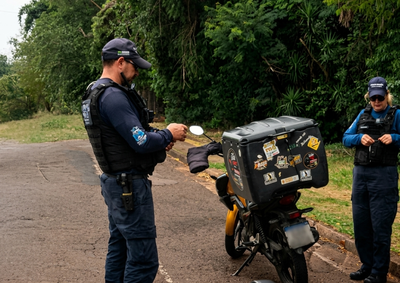 Ve&iacute;culo foi retirado de circula&ccedil;&atilde;o durante fiscaliza&ccedil;&atilde;o de rotina do Foztrans nesta quarta-feira (28); motocicleta tamb&eacute;m tinha impostos atrasados.