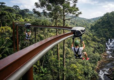 Atra&ccedil;&atilde;o in&eacute;dita no Brasil estreia em 26 de novembro, com percurso a&eacute;reo de quase 700 metros em cen&aacute;rio natural da Serra Ga&uacute;cha.
