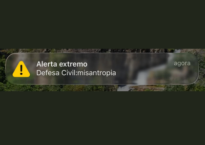 Mensagem com a palavra misantropia foi enviada a celulares e PF investiga o caso.