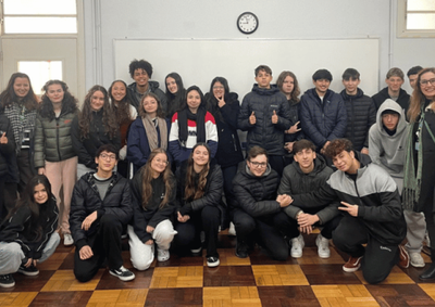 Pedro da Silva Zeni conversou com estudantes dos ensinos Fundamental e M&eacute;dio e falou de sua trajet&oacute;ria at&eacute; chegar a uma universidade nos Estados Unidos.