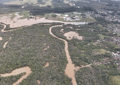Monitoramento com drone aponta que o munic&iacute;pio segue sem risco de inunda&ccedil;&atilde;o ou necessidade de remo&ccedil;&atilde;o de moradores.