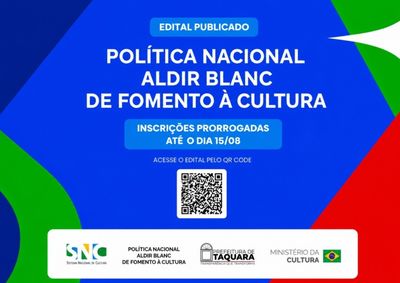 Ao todo, aproximadamente R$ 400 mil ser&atilde;o investidos por meio da Pol&iacute;tica Nacional Aldir Blanc de Fomento &agrave; Cultura (PNAB).