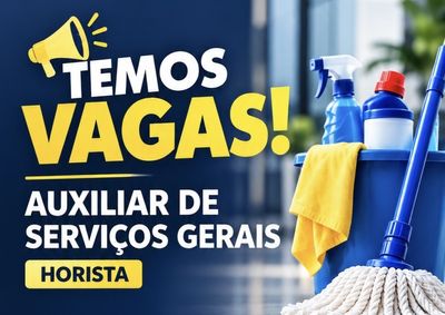 Vaga &eacute; para atua&ccedil;&atilde;o na limpeza de lojas e oferece sal&aacute;rio de R$ 1.772,80, al&eacute;m de adicional de assiduidade de R$ 200