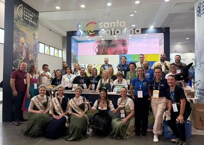 Cidade integra estande oficial de Santa Catarina em um dos principais eventos do setor tur&iacute;stico.