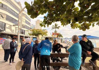 Itapema lan&ccedil;a o projeto na Meia Praia, unindo atividade f&iacute;sica, socializa&ccedil;&atilde;o e monitoramento de sa&uacute;de.