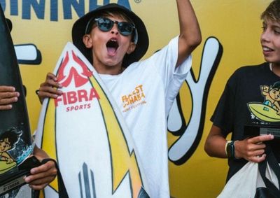 Atual campe&atilde;o da categoria Sub-14, a promessa de Itapema disputa o torneio de Gabriel Medina durante a etapa do mundial da WSL em Saquarema.