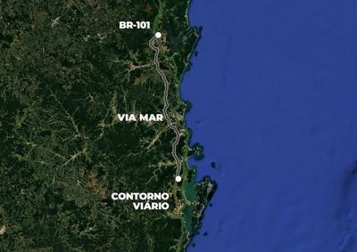 Prefeito de Itapema acompanhou o ato do novo projeto que, com 145 km de extens&atilde;o, ser&aacute; uma alternativa para desafogar o tr&acirc;nsito na BR-101. 