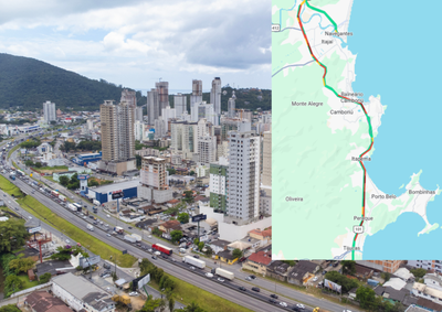 Motoristas enfrentaram lentid&atilde;o entre Tijucas e Itaja&iacute; ap&oacute;s uma tarde marcada por diversas ocorr&ecirc;ncias na BR-101. Temporais podem agravar a situa&ccedil;&atilde;o.