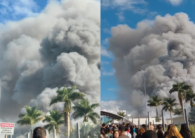 Fogo mobilizou equipes do Corpo de Bombeiros na tarde desta quarta-feira (15); empresa &eacute; respons&aacute;vel pela produ&ccedil;&atilde;o de marcas como Colcci.