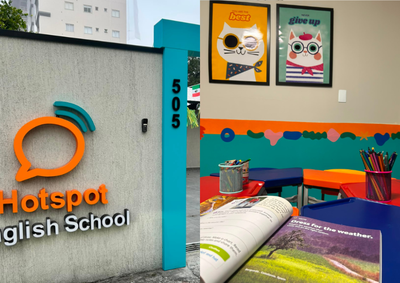 Juliano, da Hotspot English School Itapema, explica por que decorar regras n&atilde;o ensina a falar, e o que muda quando o adolescente passa a viver o idioma