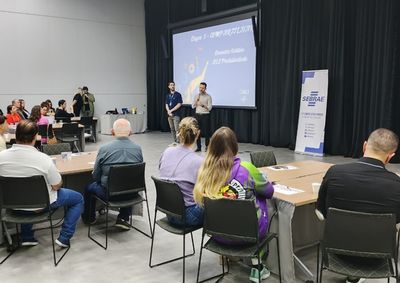Encontro vinculado ao programa Agentes Locais de Inova&ccedil;&atilde;o (ALI), junto ao SEBRAE, contou com a participa&ccedil;&atilde;o do presidente da entidade, Estev&atilde;o Guerreiro.
