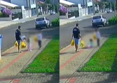 Caso ocorreu em Francisco Beltr&atilde;o; imagens de c&acirc;mera de seguran&ccedil;a mostram o suspeito desferindo um chute contra a crian&ccedil;a.