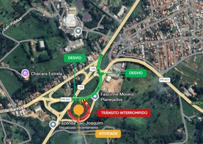 ​Servi&ccedil;os no km 01 causam interdi&ccedil;&otilde;es pontuais na rodovia e na pra&ccedil;a de Marques dos Reis