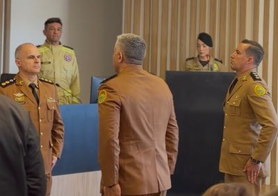 Cerim&ocirc;nia oficializou a passagem de comando entre os majores Anderson Luis Aparecido e Tiago Rodrigues Urbano.