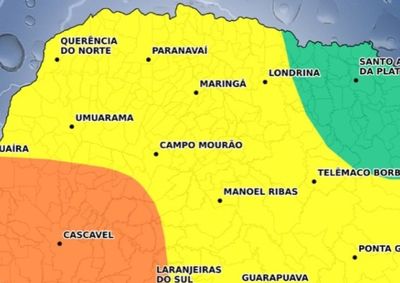 O alerta amarelo emitido pela Defesa Civil &eacute; de risco moderado para temporais.