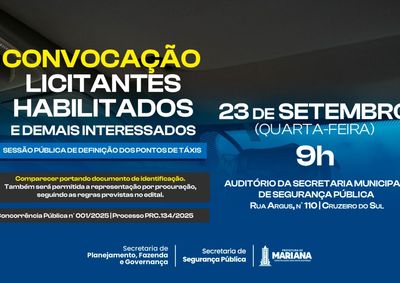 Encontro reunir&aacute; licitantes habilitados para definir a localiza&ccedil;&atilde;o dos pontos conforme a ordem de classifica&ccedil;&atilde;o e as regras do edital.