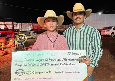Jovem atleta do CT Jonas Belmonte, no Haras Pissolato, conquista dois p&oacute;dios nos rodeios de Macaubal e Guapia&ccedil;u na categoria Mirim
