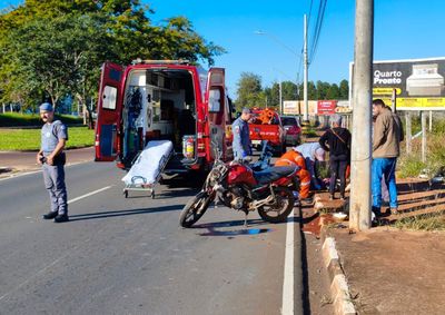 Acidente ocorreu na manh&atilde; desta segunda-feira (8), pr&oacute;ximo ao Condom&iacute;nio Jequitib&aacute;s; v&iacute;tima foi encaminhada &agrave; UPA Leste

