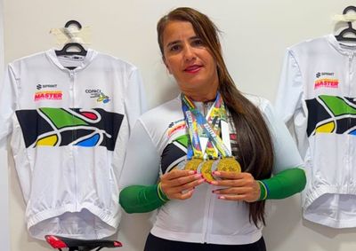 Valdin&eacute;ia dos Santos subiu ao p&oacute;dio em seis provas do Campeonato Pan-Americano de Ciclismo Master 2026, disputado entre os dias 4 e 7 de outubro

